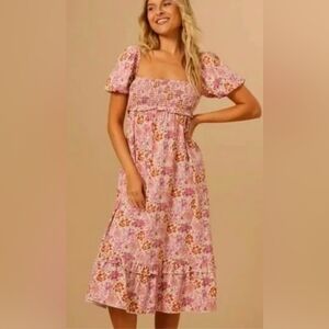 Altrd State Floral Midi Dress